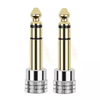 Microphone DIY 6.35 3.5 6.35mm Audio Plug Audio Converter AUX Connector 6.5 3.5mm Jack Adapter 1Pc