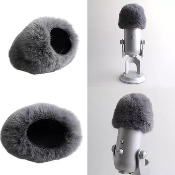 Микрофон Ветрозащита Меховая Накладка Конденсаторный Микрофон Ветрозащитный Улучшает Запись Звука