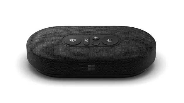 Microsoft Modern Speaker для бизнеса и дома, всенаправленный микрофон небольшого размера с кнопкой отключения звука для веб-конференций, совместимый с Windows Mac