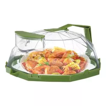 Microwave Food Cover with Handle & Water Storage Box Kitchen Microwave Cover Multi-Purpose for Keeps Microwave Oven Clean зелёный