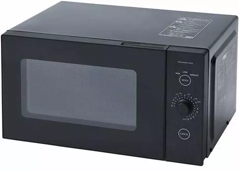 Microwave Oven 18L Single Function Single Life Two People Flat Table Hertz Free Easy Operation Black [Yamazen] YRL-F180(B)