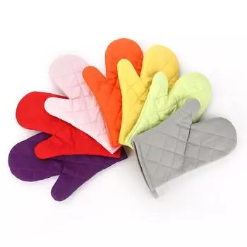 Microwave Oven Glove 1Pcs Non-slip Mitten Insulated Kitchen Tool Baking s Cotton Heat Resistant Accessories красный