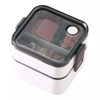 Microwave Oven Heating Lunch box With Cutlery Set Separate Lunch Box белый