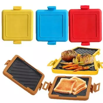 Microwave Sandwich Maker Time Saving Microwavable Toast Maker Microwave Square Panini Maker Home Breakfast Making Machine жёлтый