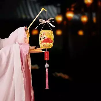 Mid-Autumn Festival Lantern Making Kit Glowing Parent-Child Interactive Bamboo Weaving Lanterns Handmade Chinese Style