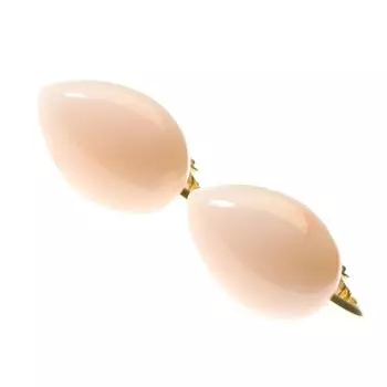 Mid Coral Pink Drop Earrings Silver Undyed розовый