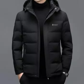Middle-aged and elderly down jacket men s short men s clothing middle-aged and elderly thickened dad s winter warm jacket thickened winter tide M