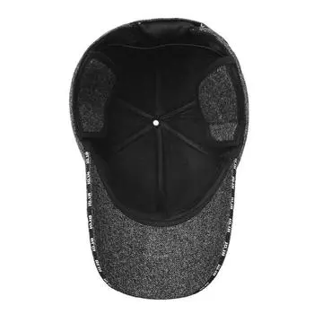 Middle-Aged And Elderly Hats Men S Elderly Hats Woolen Ear Protectors Old Men S Hats Winter Thickened Thermal Ear Protectors Baseball Hats Cotton Hats Adjustable серый
