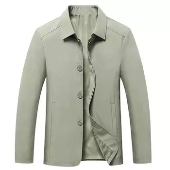 Весна и осень для мужчин среднего и пожилого возраста, новые топы, мужские куртки для пап, деловые, повседневные, тонкие пальто с лацканами M