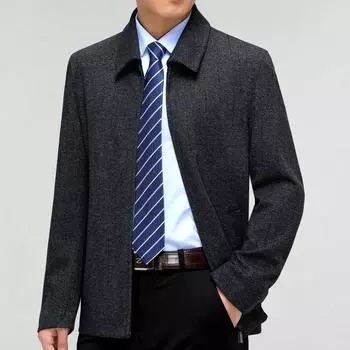 Middle-aged and Elderly Men s Wool Jackets for Dads Autumn and Winter Thick Large Size Jackets Loose Father Old Leader Wool Tops 170