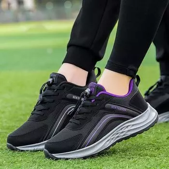Middle-aged and elderly mother sports shoes autumn mesh breathable comfortable walking shoes casual father shoes men s and women s elderly shoes 35