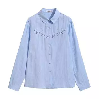 Middle-aged and Elderly Women s Mother Long-sleeved Shirt Women s Spring New Style Shirt Casual Commuting Top M