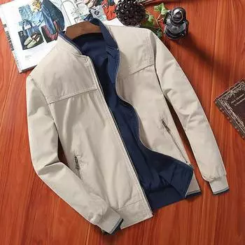 Куртка мужская деловая для среднего и пожилого возраста, весенне-осенняя куртка для мужчин XXXXL зелёный