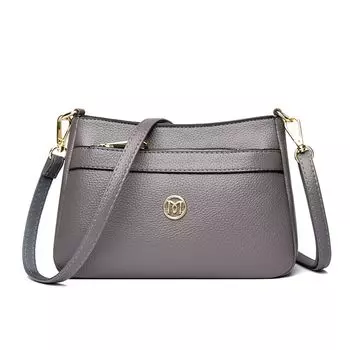 Middle-Aged Fashion Authentic Leather Tactile Feel Ladieswear Shoulder Bag
