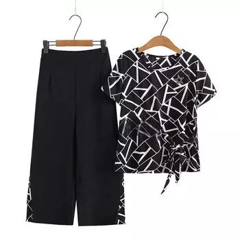 Middle-Aged Ladieswear Summer Wear Suit Western Style Fashion Elderly Short-Sleeve Coat for Women Mother s Day 2025 Summer New Black 2XL (50.00 kg-57.50 kg recommended