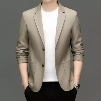 Кожаные куртки для мужчин среднего возраста на весну и осень, новые кожаные костюмы, повседневные кожаные куртки, модные пиджаки M