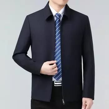 Middle-aged wool jacket men s autumn new dad lapel casual jacket business and government cadres civil servants all-match tops 170