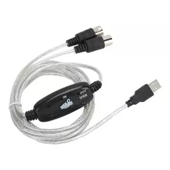 MIDI-кабель. Адаптер шнура MIDI-USB. Midi-конвертер для XP / VISTA / OS X / Window7.