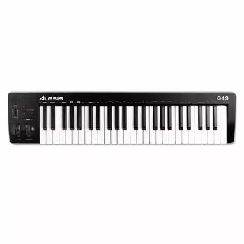 MIDI-клавиатура Alesis, USB-контроллер, 49 клавиш, полноразмерная, совместимая с Velocity, в комплекте программное обеспечение для создания музыки Q49 MKII