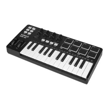 MIDI-клавиатура Контроллер Beat Maker Machine 25 клавиш MIDI-клавиатура Портативная аранжировка ударов Pad чёрный