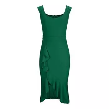 Миди-платье бодикон с открытыми плечами для женщин, платье без рукавов для гостьи на свадьбу, платье-русалка для коктейльной вечеринки XXL
