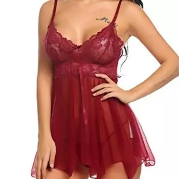 Полночный Гламур Сексуальное Белье Платье с Разрезом Спереди S