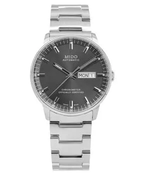 Mido Commander Хронометр из нержавеющей стали с антрацитовым циферблатом Автоматические мужские часы M021.431.11.061.00