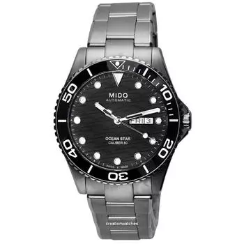 Mido Ocean Star 200C Титановый черный циферблат Автоматические дайверские M042.430.44.051.00 M0424304405100 200M Мужские часы