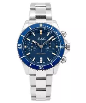 Mido Ocean Star Chronograph Titanium Blue Dial Automatic Diver s M026.627.44.041.00 200M мужские часы синий