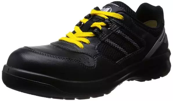 Midori Anzen Unisex Leather Sneakers Safety Shoes G3690 Electrostatic Black 25.0cm чёрный