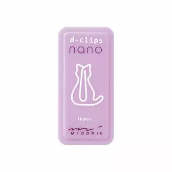 Midori Clip D-Clips Nano Cat Pattern 43377006