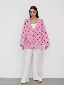 MIEGOFCE Весенний женский вязаный свитер с длинным рукавом и высоким воротником, пуловер, топы S розовый