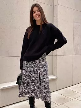 MIEGOFCE весенний новый женский вязаный пуловер с длинными рукавами и воротником, повседневные однотонные топы S фиолетовый