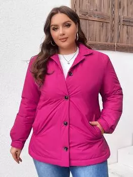 MIEGOFCE, весенняя модная женская парка большого размера, однотонное пальто с лацканами и пуговицами, женская короткая куртка