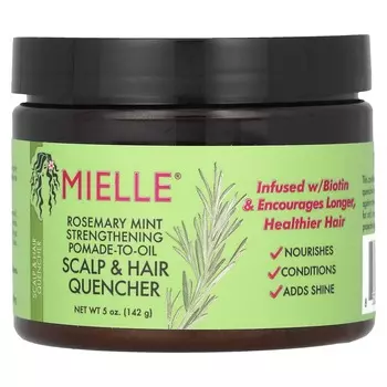 Mielle, Enhanced Pomade-to-Oil, розмарин и мята, 5 унций (142 г)