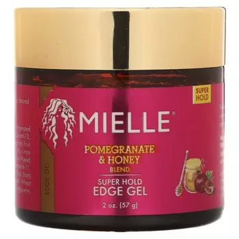 Mielle, Гель для укладки волос Super Hold Edge, смесь граната и меда, 2 унции (57 г)
