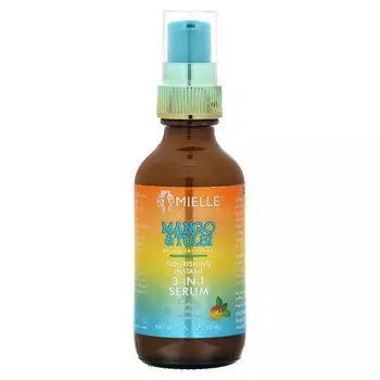 Mielle, Питательная сыворотка мгновенного действия 3 в 1, манго и туласи, 2 жидких унции (59 мл)