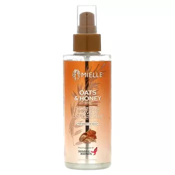 Mielle, Успокаивающий несмываемый кондиционер для чувствительной кожи головы, смесь овса и меда, 6 жидких унций (177 мл)