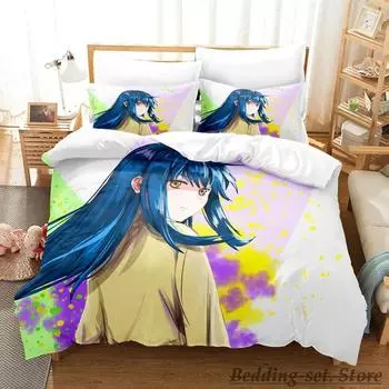 Mieruko chan Комплект постельного белья Single Twin Full Queen King Size Комплект постельного белья Adult Kid Bedroom Duvetcover Sets Anime Parure de lit Bed EU Single 135x200cm