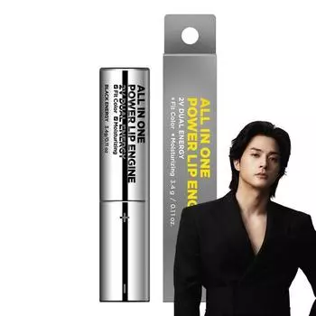 MIF All-in-One Power Lip Balm Engine, Черный, 1 штука, лучшая мужская косметика Кореи