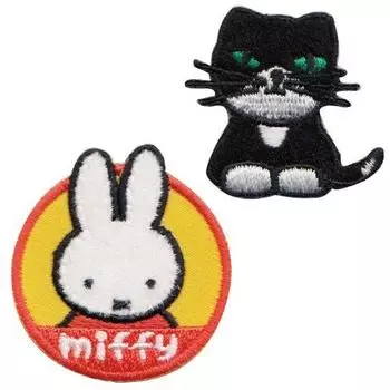 Miffy Cat Patch 2P Set Unisex x W4cm MFAP137 & Approx. H4.5cm