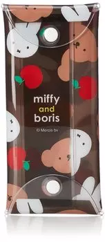 Miffy Pencil Case Pencil Case Accessory Holder Stationery Clear Multi Case miffy0002 Brown [Miffy] (DBM-1343)