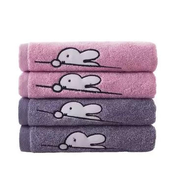 Miffy Snoopy Face Mini Bath Hand Less Милые товары Набор полотенец, Полотенце, Полотенце, Полотенце, Мягкое, Пиллинговое, Прочное, Тонкое, (Миффи С, 4)