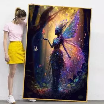 Мифические милые эльфы для девочек, принты плакатов для гостиной, домашний декор, фантастические сказки, лесная принцесса, холст, картина, настенное искусство, без рамки 21*30cm