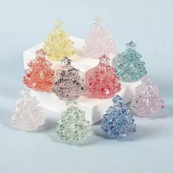 Мигающая маленькая счастливая звезда, рождественская елочная игрушка, случайный выбор, 1 шт., настольное милое рождественское украшение, аксессуары из смолы 1pc