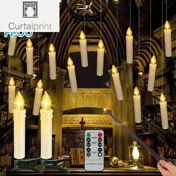 Мигающие беспламенные светодиодные плавающие свечи, работающие от батареек, волшебная палочка, пульт дистанционного управления, лампа-свеча, украшение для дома, светодиодная свеча