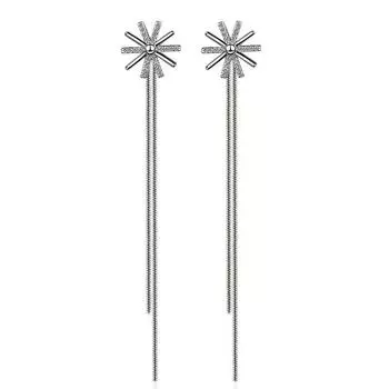 Мигающие длинные серьги-цветы с проволокой Серьги темперамент простые модные женские аксессуары для вечеринок на каждый день подарок на День святого Валентина