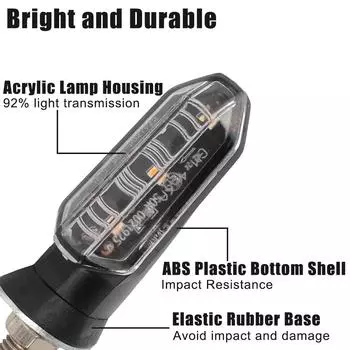 Мигающий свет, поворотник, янтарный мотоаксессуары, 8 мм, светодиодные фонари для мини-мотоцикла, 12 В, индикаторная лампа