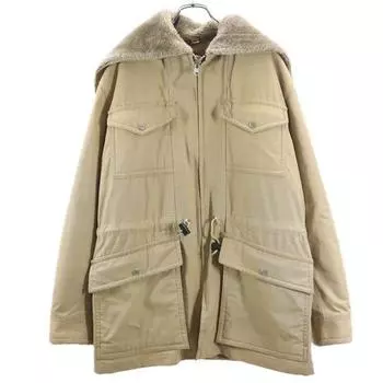 MIGHTY MAC 80-е Винтаж Сделано в США Горная парка бежевая Подкладка из меха боа Мужская Б/У