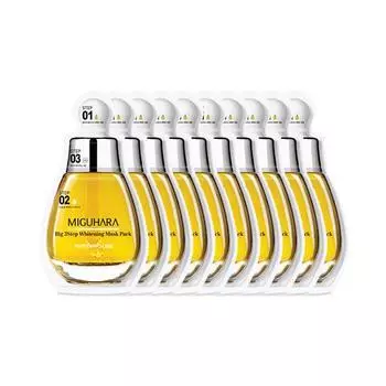 MIGUHARA Big 3Step Whitening Mask Pack 28,7 мл * 10 шт.